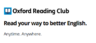 Oxford Reading Club abonnement 4 mois